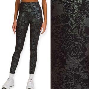 Lululemon Wunder Train High-Rise Tight 25" *Foil Leggings Logo Iridescent Foil 8